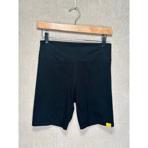 Yellow Label Co Biker Shorts Supima Cotton‎ Black Womens Size Large 7in Inseam